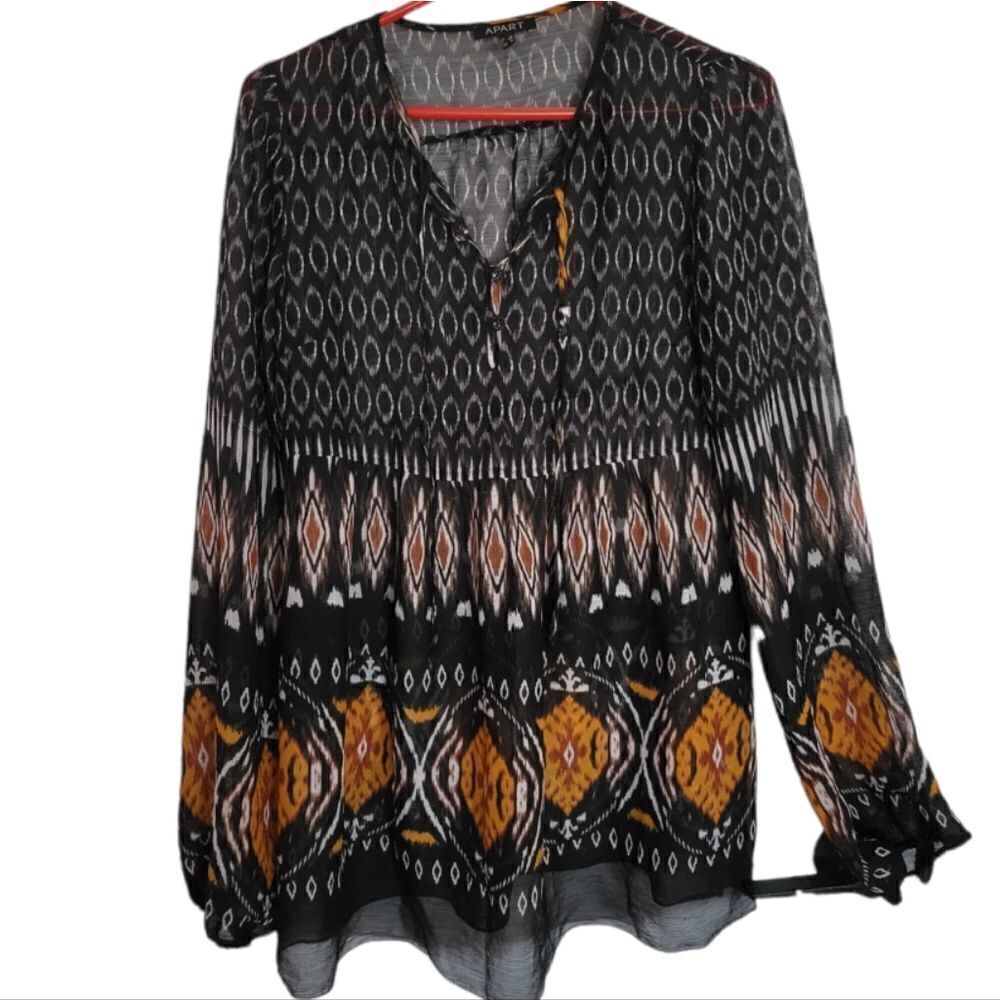 APART Geometric Print Tunic Blouse